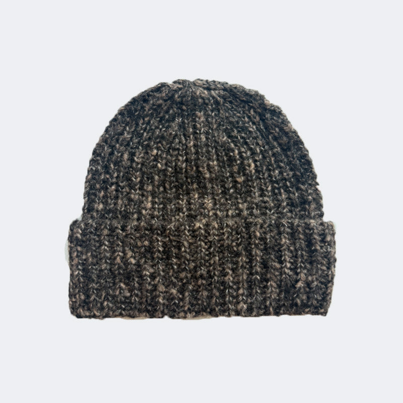Knitted Wool Blend Beanie Hat for Women