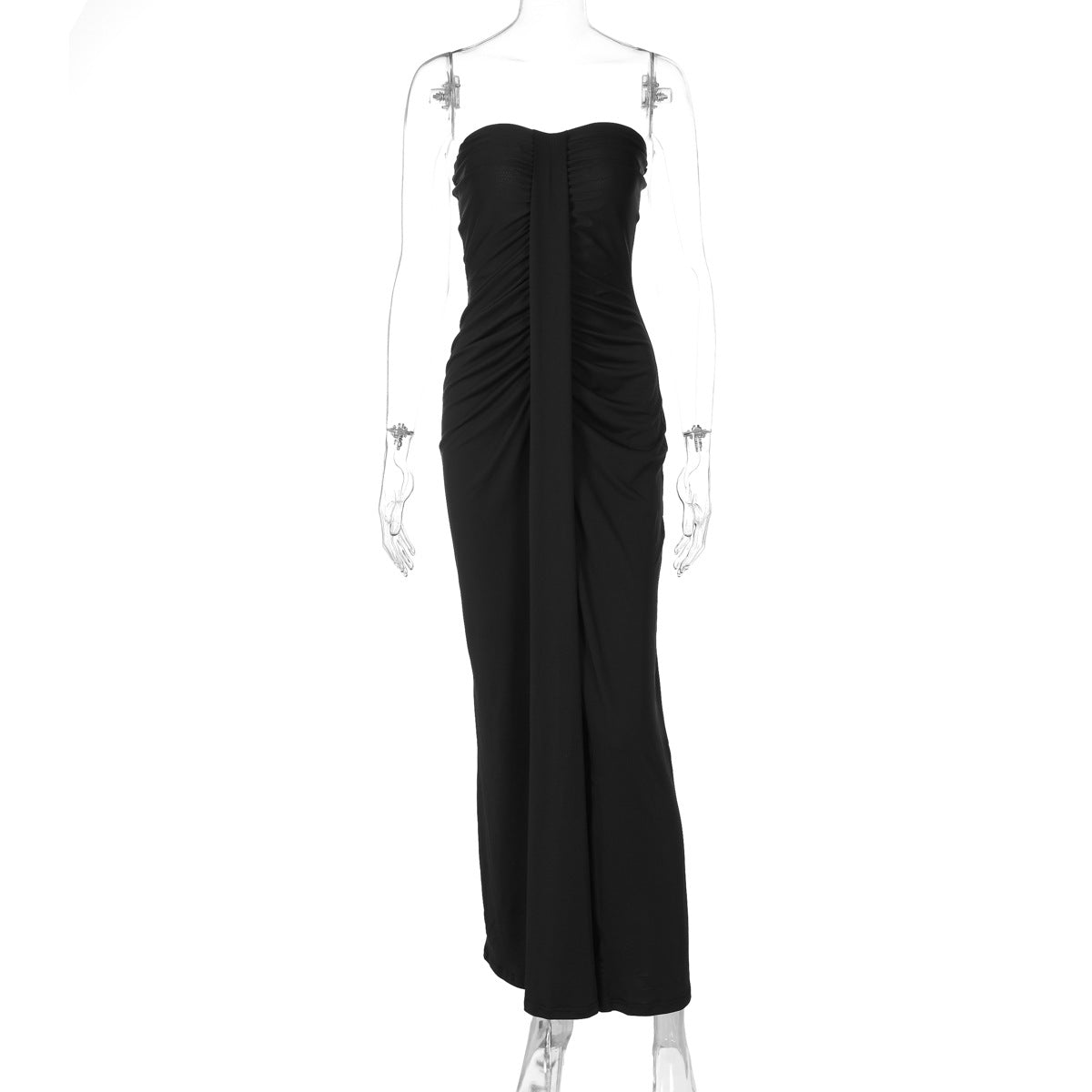 Elegant French-style Bodycon Dress with Ruffled Details