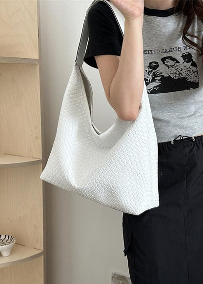 Woven Texture Hobo Shoulder Bag Soft Material