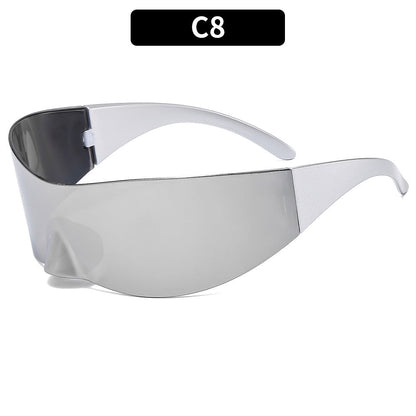 Trendy Y2K Futuristic Unframed Sunglasses Stylish Outdoor Shades