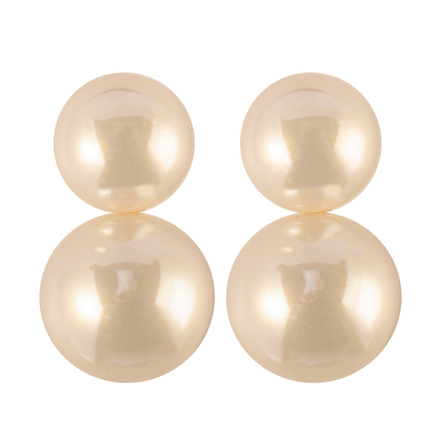 Fashionable Geometric Pearl Earrings With 925 Silver Posts