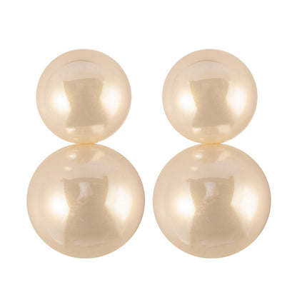 Fashionable Geometric Pearl Earrings With 925 Silver Posts