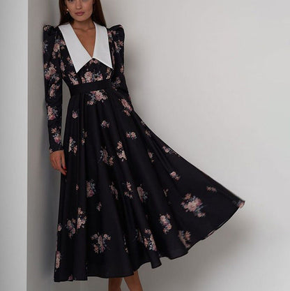 Elegant Floral Maxi Dress Slim Fit for Casual and Party