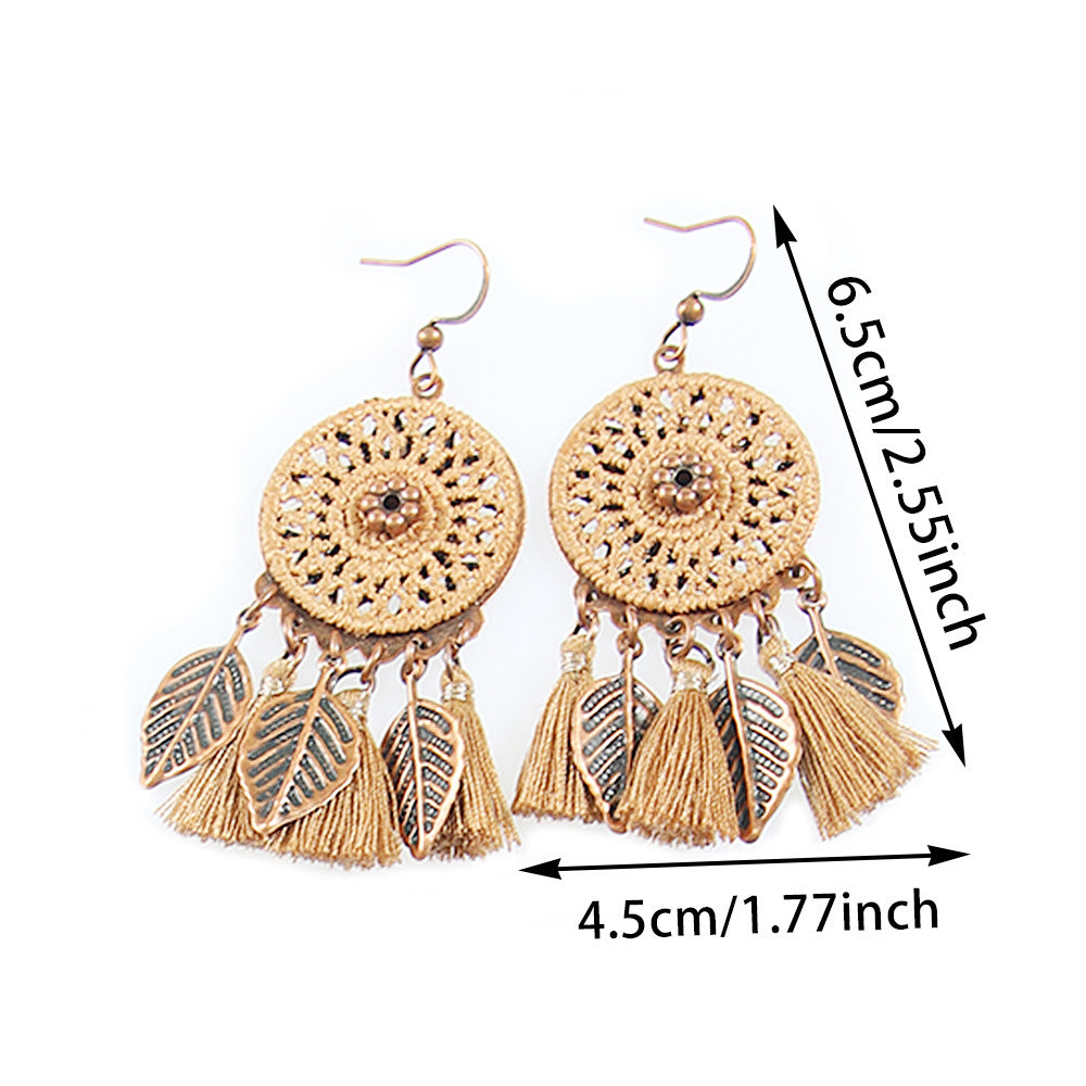 Bohemian Handmade Tassel Earrings For Travel Photography