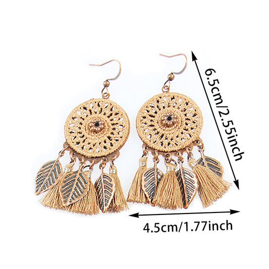 Bohemian Handmade Tassel Earrings For Travel Photography