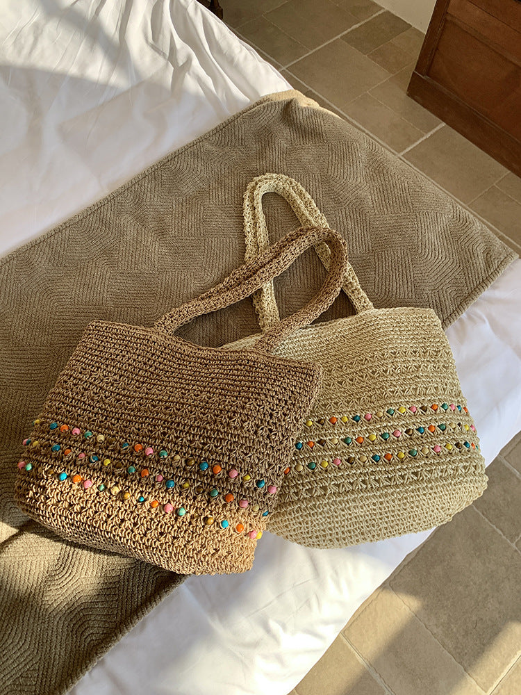 Woven Straw Tote Bag for Women, Stylish and Versatile