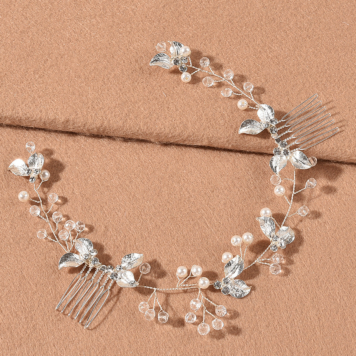 New Bride Hair Accessory Handmade Gold Twist Comb Hairpiece
