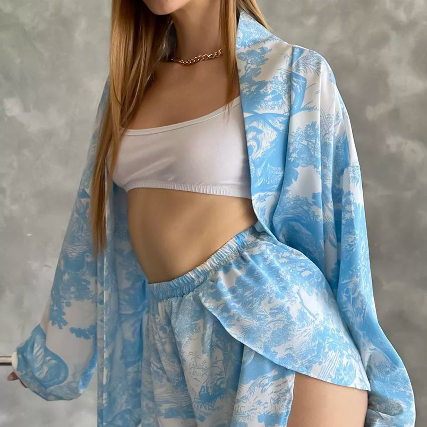 Print Soft Loose Homewear Sets