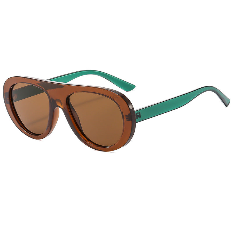 Elegant Oval Sunglasses Non-Polarized UV400 Protection