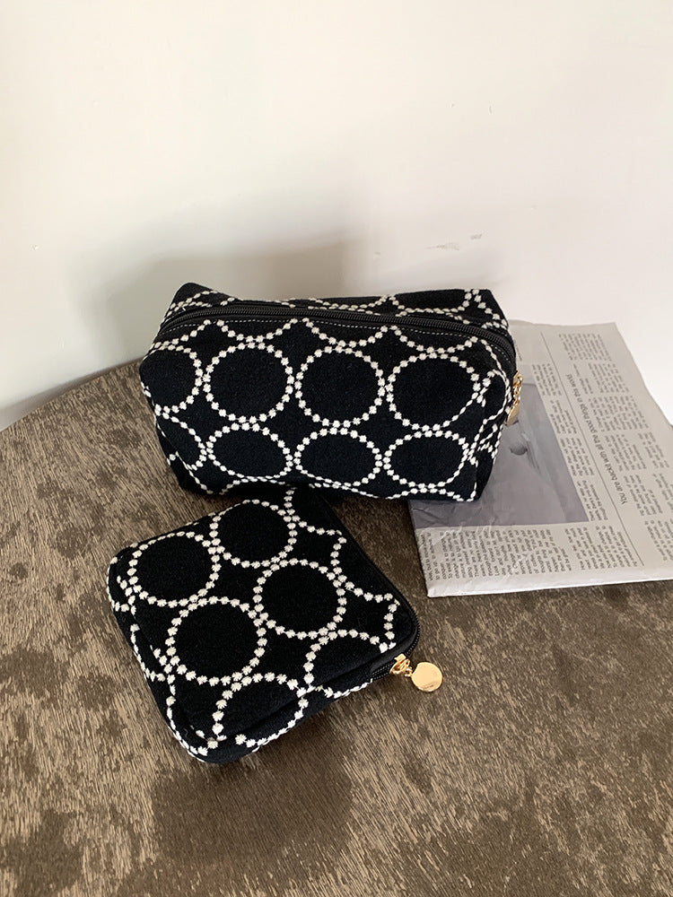 Embroidered Makeup Bag Retro Coin Purse Storage Pouch