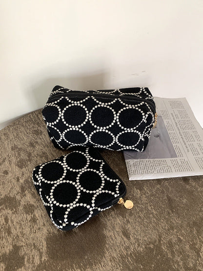 Embroidered Makeup Bag Retro Coin Purse Storage Pouch