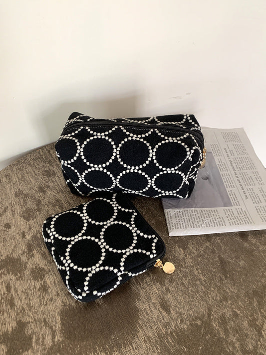 Embroidered Makeup Bag Retro Coin Purse Storage Pouch