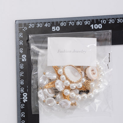 Beach Starfish Bead Necklace Vintage Pearl-Like Pendant