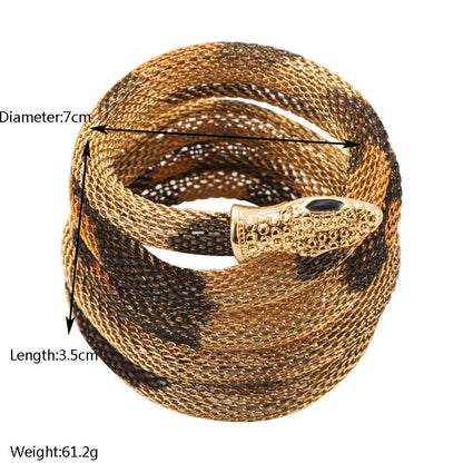 Unique Snake-Shape Punk Style Unisex Bracelet Necklace in Gold