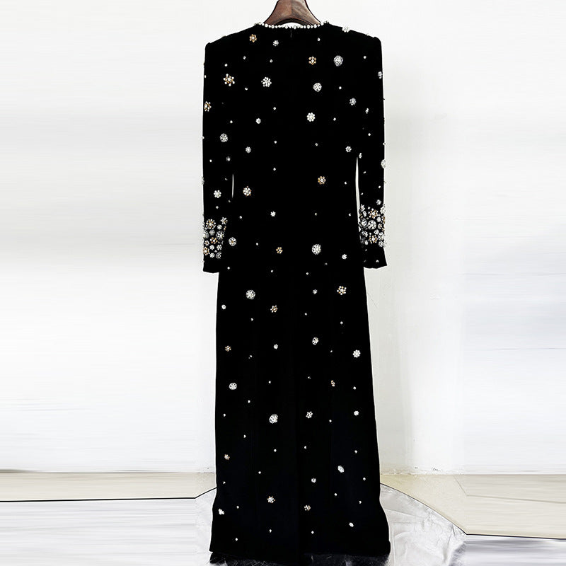 Fashionable Long Dress With Sequin Detailing