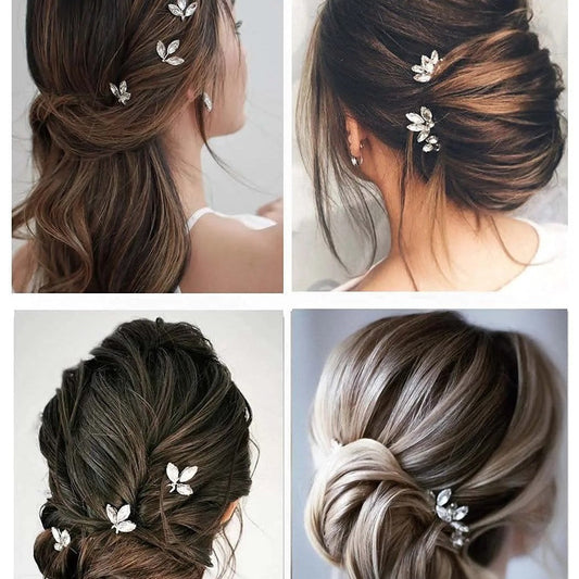 U-Shaped Hair Pins Set of 3 - Metallic Hair Accessories
