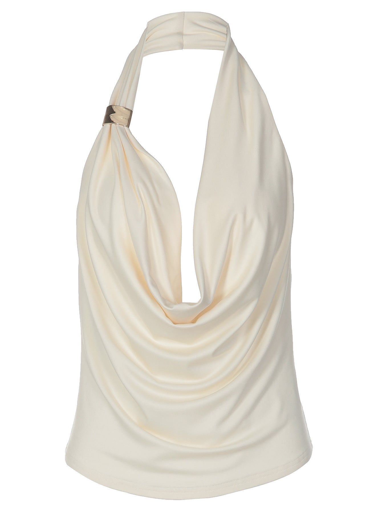 New Solid Color Backless Halter Neck Tank Top for Women