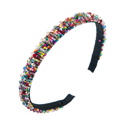 Handmade Woven Beaded Headband Stylish Casual Hair Accessory