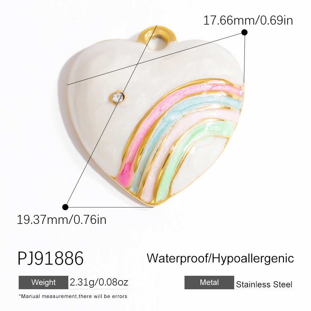 Colorful Fish DIY Pendant Jewelry Accessories Stainless Steel Retro Style