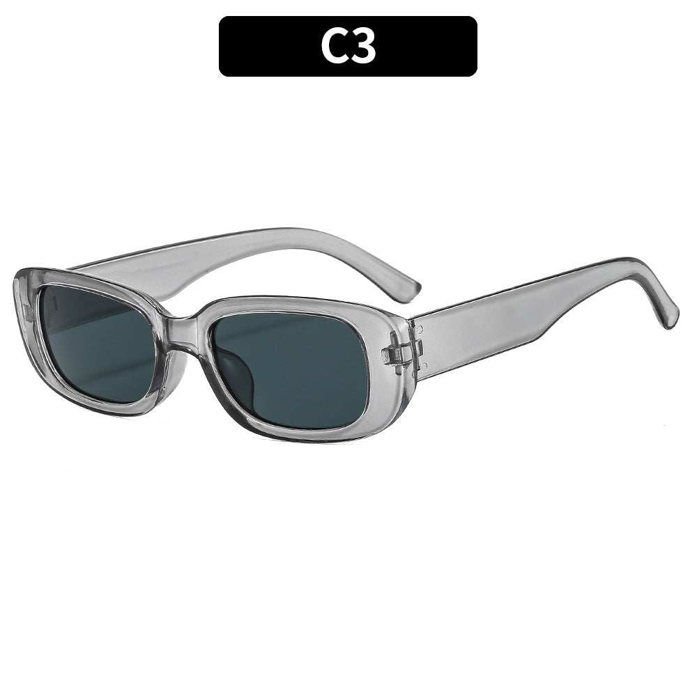 Trendy Square Frame Sunglasses Pink Lens Stylish Women's Eyewear