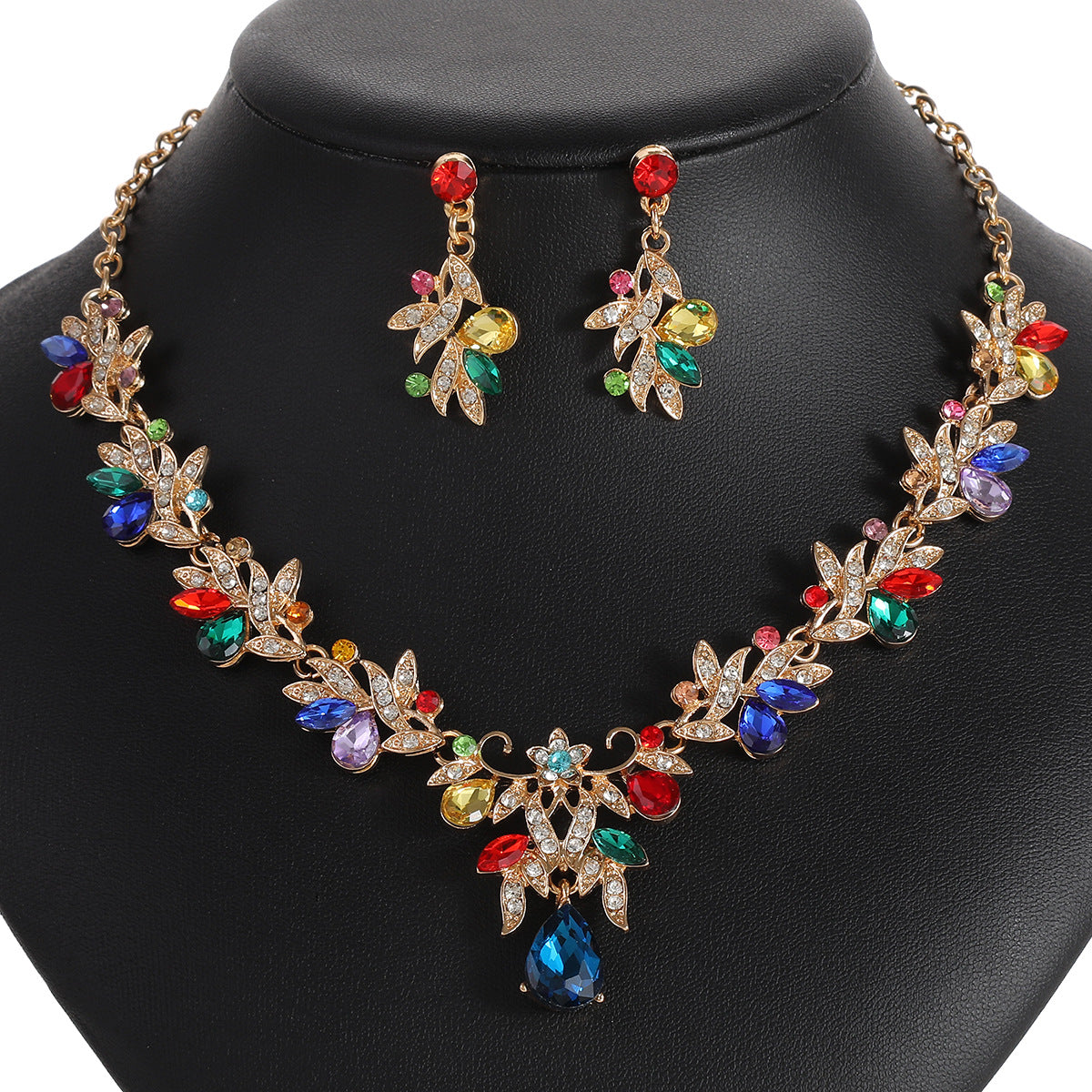 Bridal Necklace Set with High-Quality Crystal and Diamond Accents