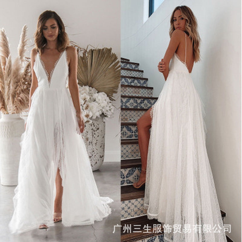Elegant Lace Off-Shoulder Maxi Dress For Women