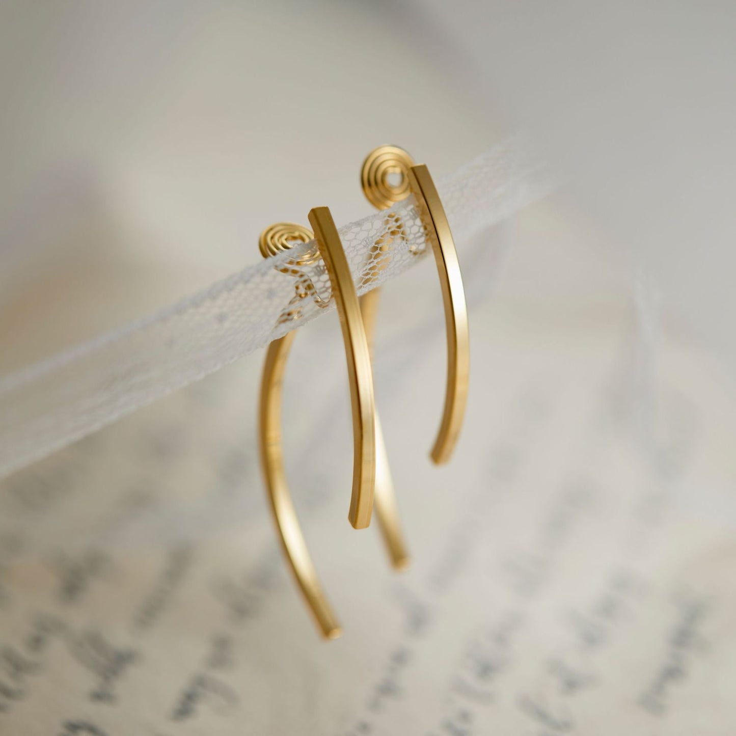 Simple Long Elegant Clip Earrings