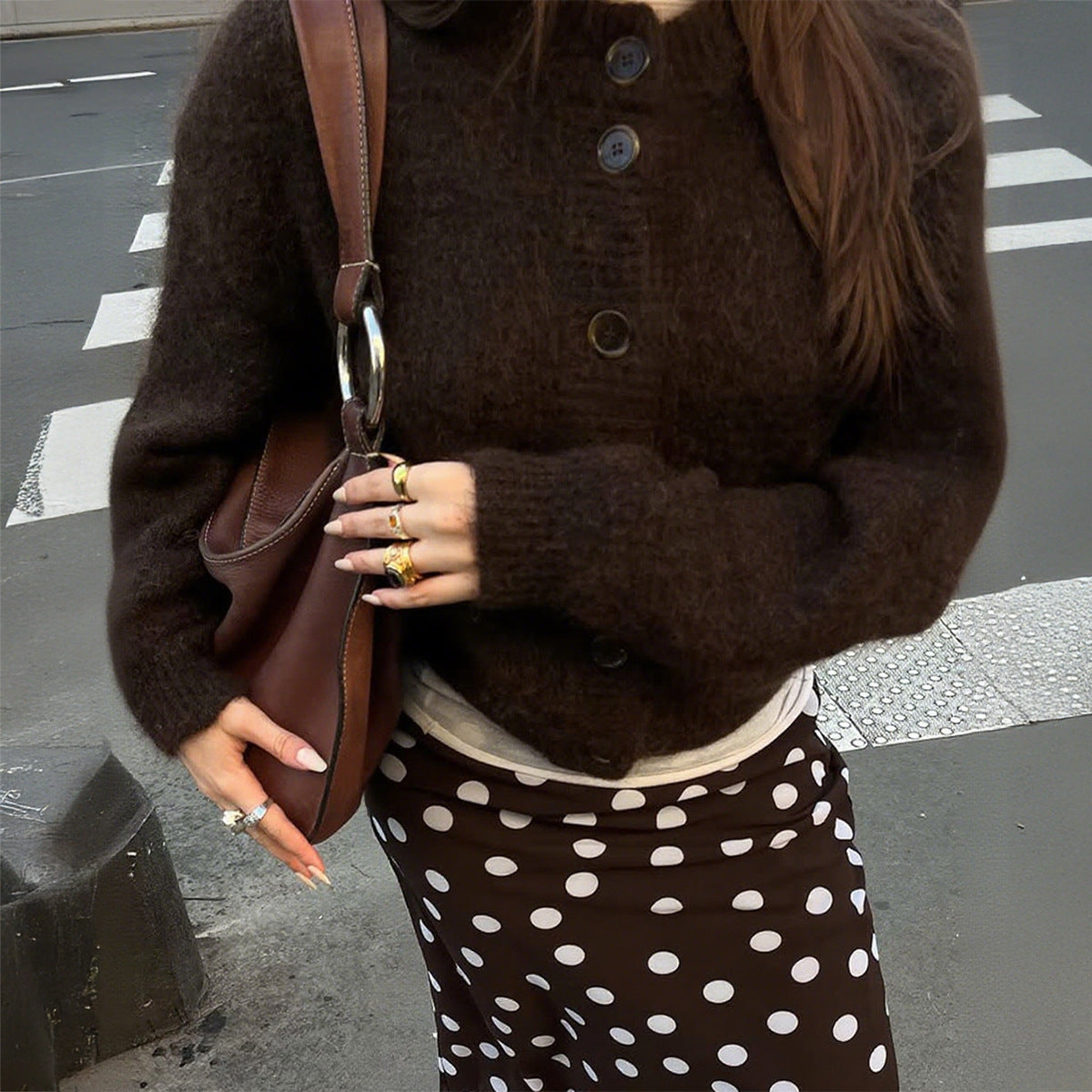 Minimalist Long Sleeve Button Down Knit Cardigan