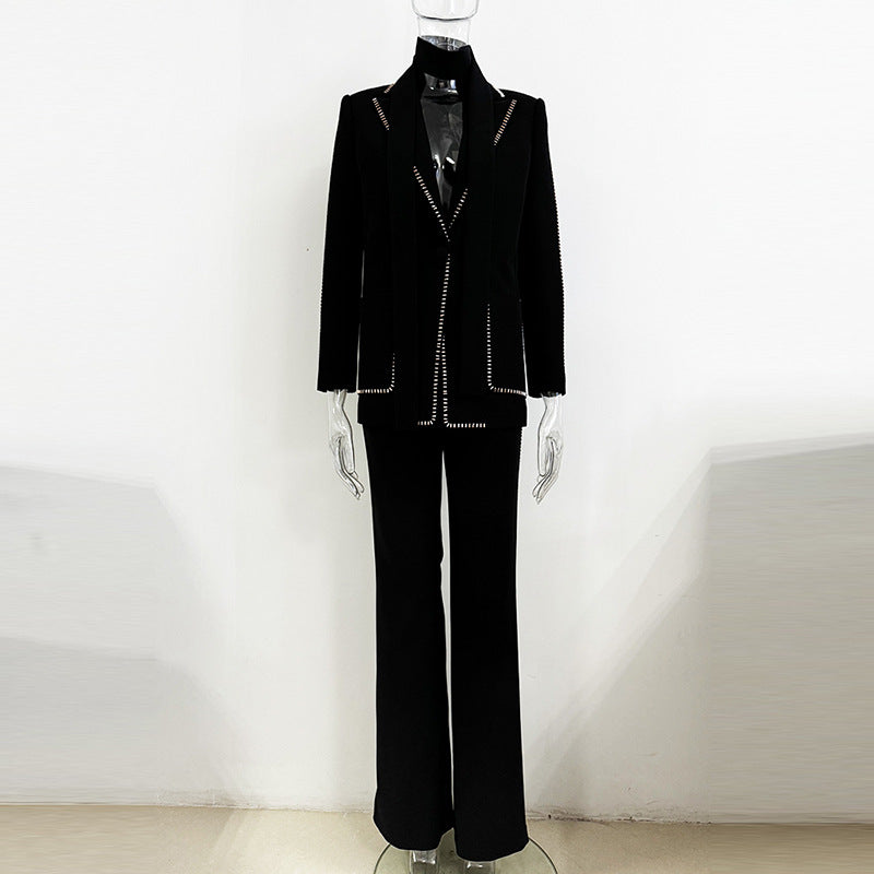 Trendy Stylish Scarf Jacket And Pants Set