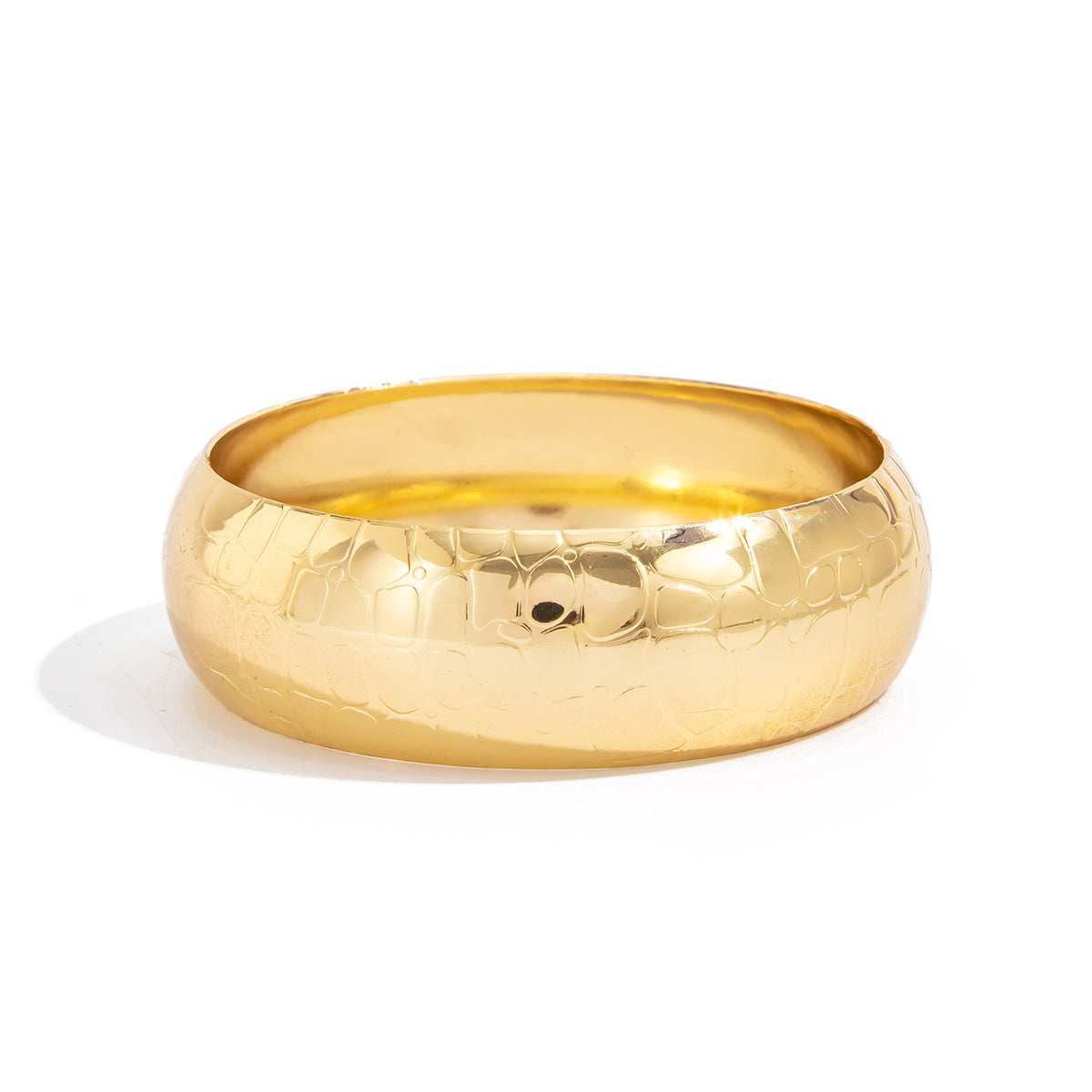 Trendy Polygon Dipped Bracelet - Fashionable Metal Snake Stripe Bangle