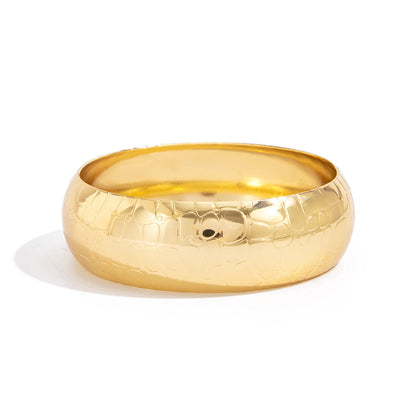 Trendy Polygon Dipped Bracelet - Fashionable Metal Snake Stripe Bangle