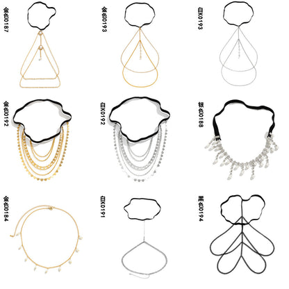 Sexy Rhinestone Elastic Thigh Chain For Women With Personality Pearl Beach Leg Accessory