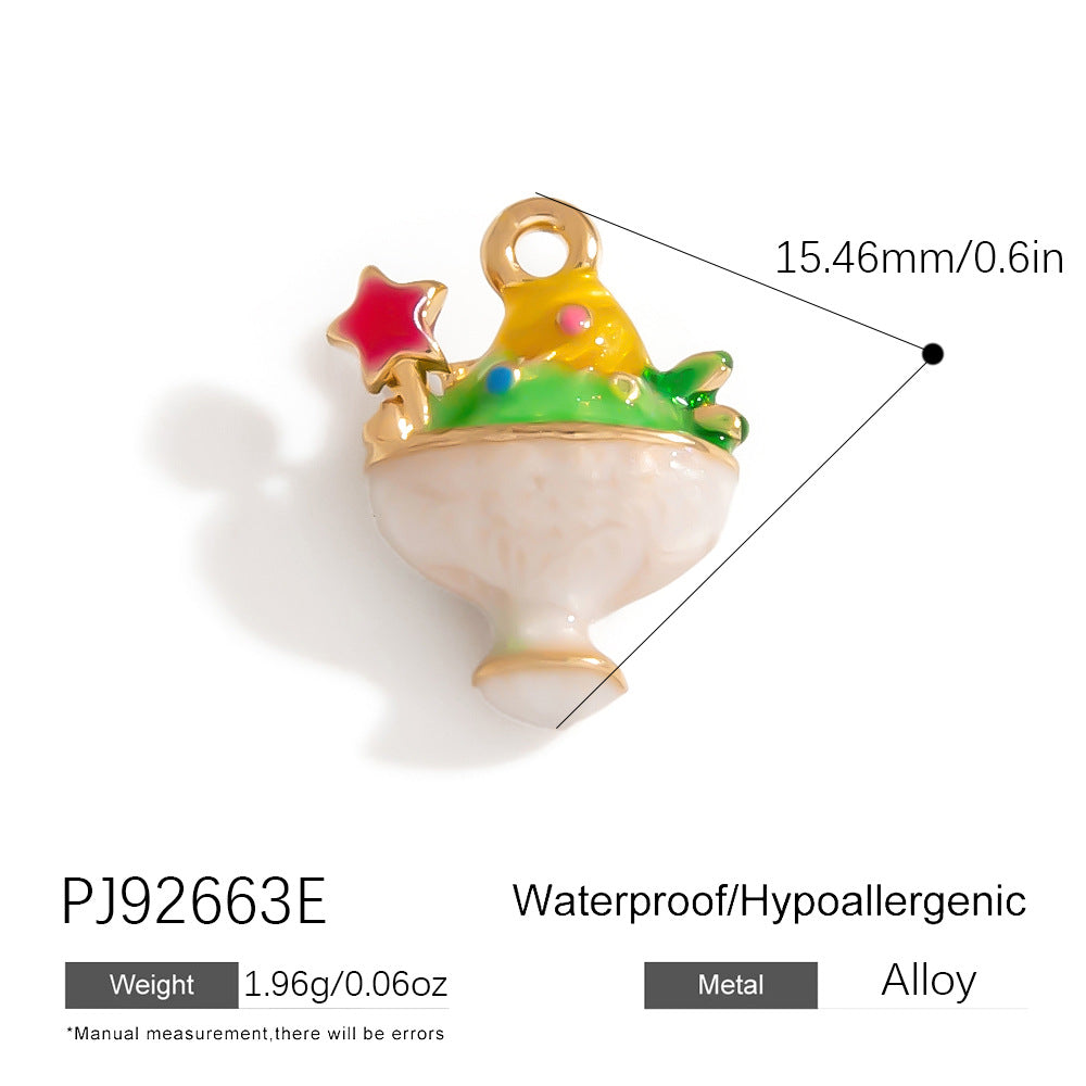 Alloy DIY Cartoon Car Pendant Droplet Decor