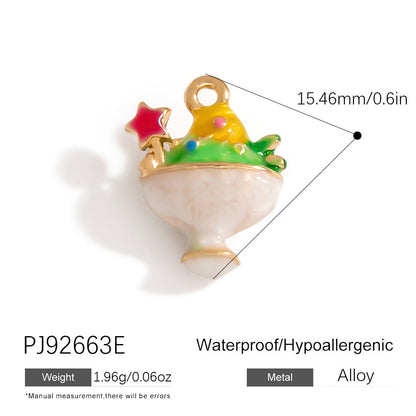 Alloy DIY Cartoon Car Pendant Droplet Decor