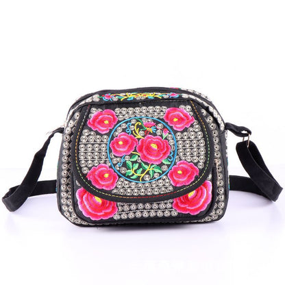 Ethnic Style Single Shoulder Crossbody Embroidery Bag Women'S Bag
