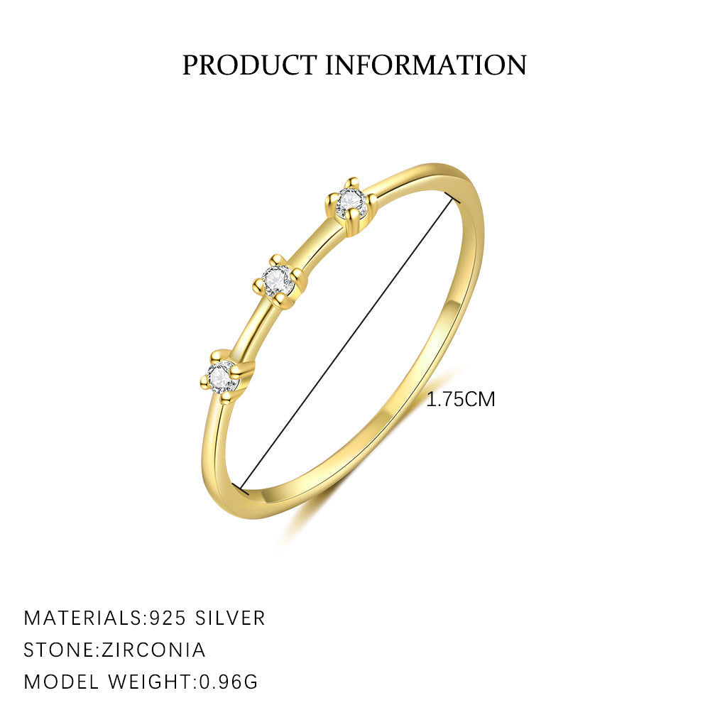 Colorful Zircon Sweet Flower Single Rings