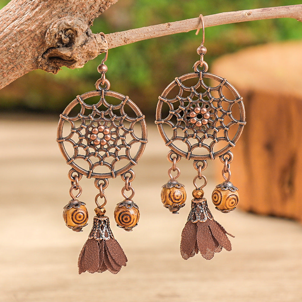 Bohemian Style Leaf Earrings Trendy Zinc Alloy Jewelry