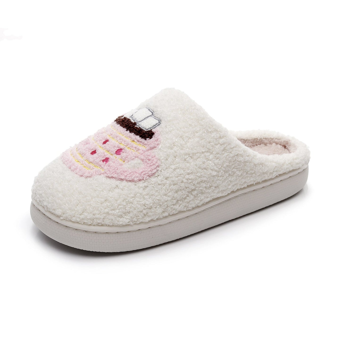 Cute Thicken Fleece Non-Slip Indoor Slippers