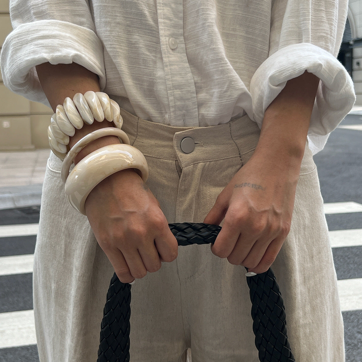 Artistic Retro Stackable Geometric Cuff Bracelets for Women