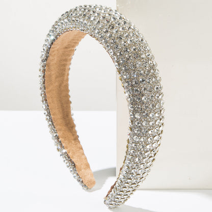 Sparkling Rhinestone Foam Headband for Women Glittering Party Accessory