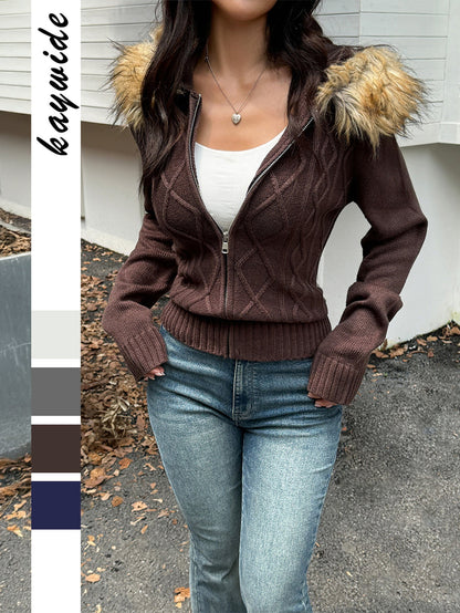 Casual Plush Long Sleeve Hoodie for Women