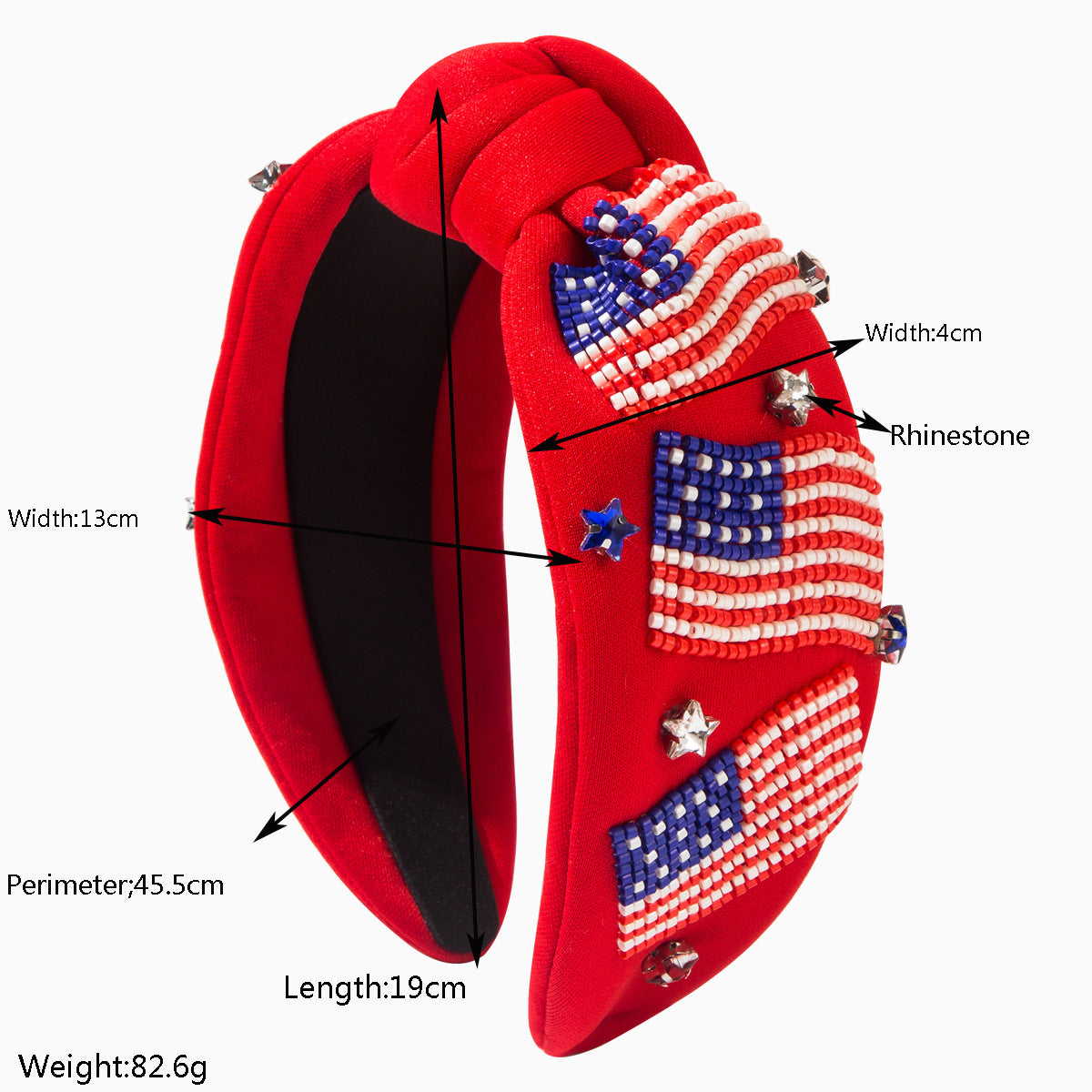 Creative American Flag Rhinestone Headband for Independence Day