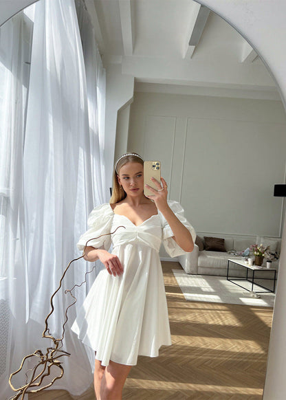 Mini Dress Contrast Panel Breathable Fabric