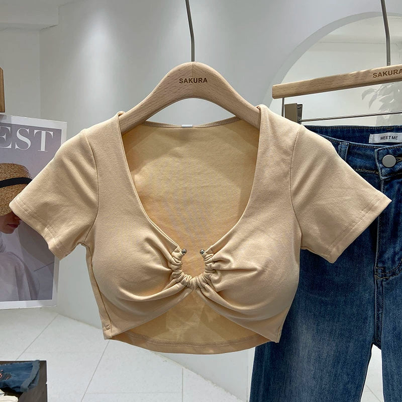 Vesty - Slim Fit Cropped T-Shirt