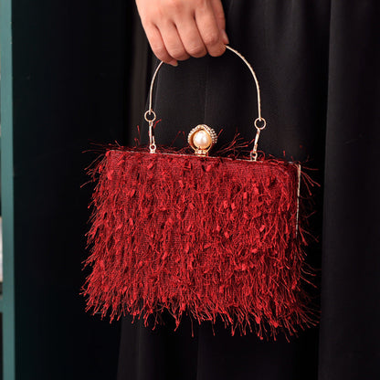 Trendy Boho Fringe Evening Handbag Stylish Party Purse