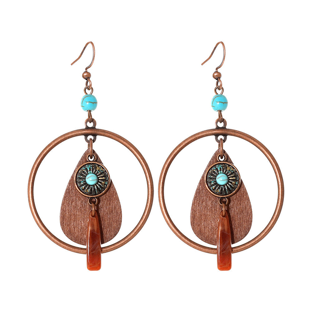 Bohemian Style Dangle Earrings Fashionable Colorful Vacation Accessories