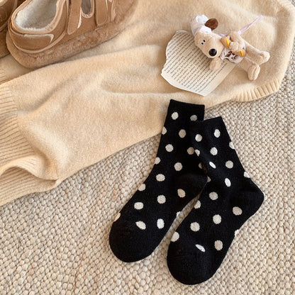 Color Block Thicken Polka Dot Socks