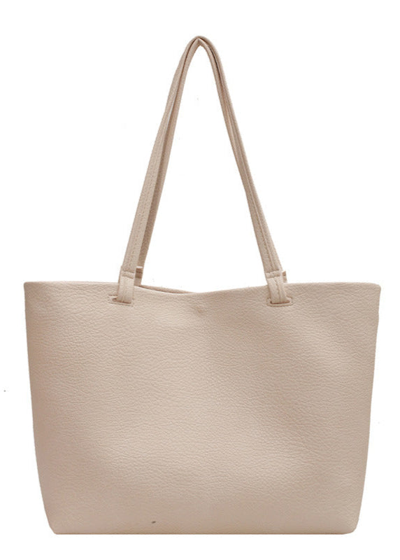 Leather Tote Bag Large Capacity Minimalist Design