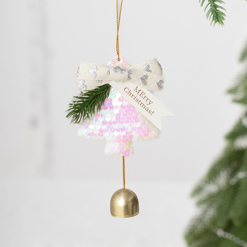 Christmas Tree Jingle Bell Bow Door Decoration