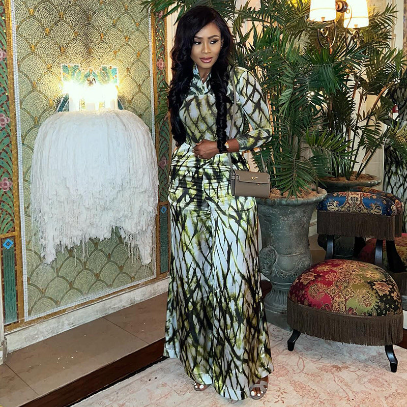 Floral Print Fresh Fit Long Sleeve Two-Piece Set